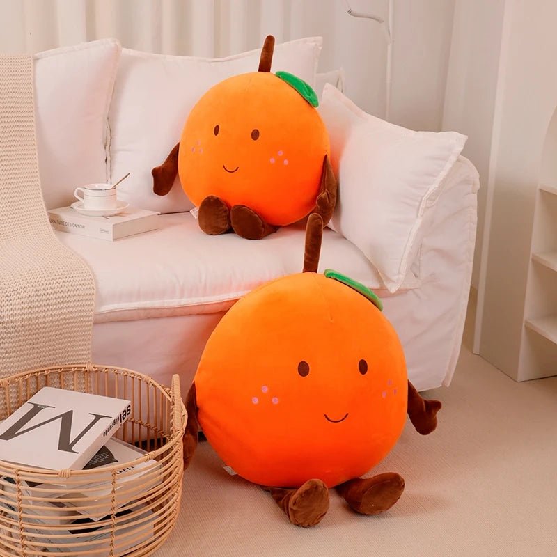 Kawaii Orange Leg Pillow - Soft Plush Toys - Scribble Snacks