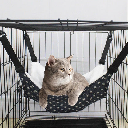 Lamb Fleece Cat Hanging Beds Pets Cage Hammock Bed For Kitten Hanging Seat Indoor Durable Winter Cat Bed Kitty Nest Puppy Cushion Pet Products - 0 - Scribble Snacks