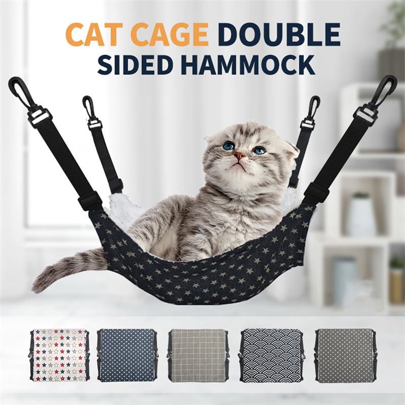 Lamb Fleece Cat Hanging Beds Pets Cage Hammock Bed For Kitten Hanging Seat Indoor Durable Winter Cat Bed Kitty Nest Puppy Cushion Pet Products - 0 - Scribble Snacks