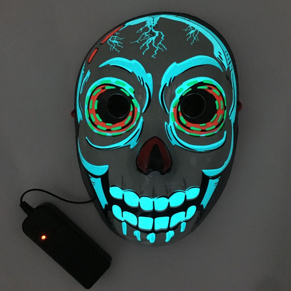 LED Mask Luminous Glowing Halloween Party Mask Neon EL Mask Halloween Cosplay Mask - 0 - Scribble Snacks