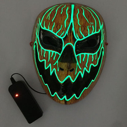 LED Mask Luminous Glowing Halloween Party Mask Neon EL Mask Halloween Cosplay Mask - 0 - Scribble Snacks