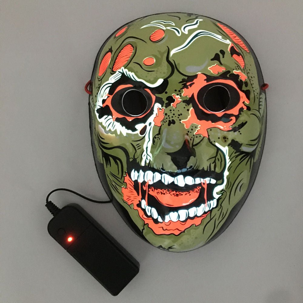 LED Mask Luminous Glowing Halloween Party Mask Neon EL Mask Halloween Cosplay Mask - 0 - Scribble Snacks