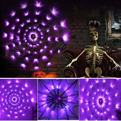 LED Spider Web Lights Halloween Decoration - 0 - Scribble Snacks