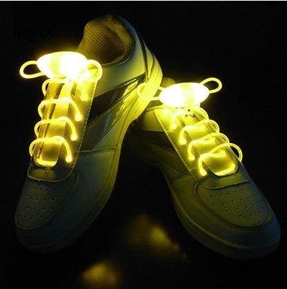 Led Sport Shoe Laces Glow Shoe Strings Round Flash Light Shoelaces - 0 - Scribble Snacks