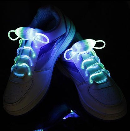 Led Sport Shoe Laces Glow Shoe Strings Round Flash Light Shoelaces - 0 - Scribble Snacks