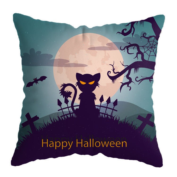 Linen New Skull Halloween Pillow Case Witch Series - 0 - Scribble Snacks