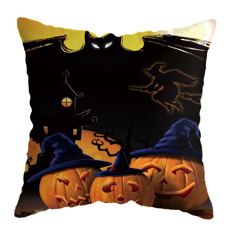 Linen New Skull Halloween Pillow Case Witch Series - 0 - Scribble Snacks