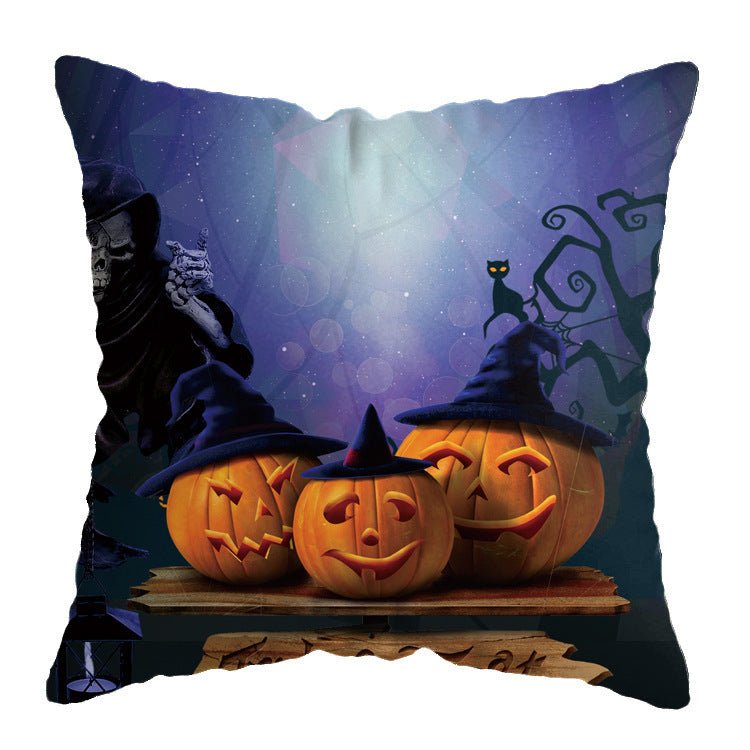 Linen New Skull Halloween Pillow Case Witch Series - 0 - Scribble Snacks