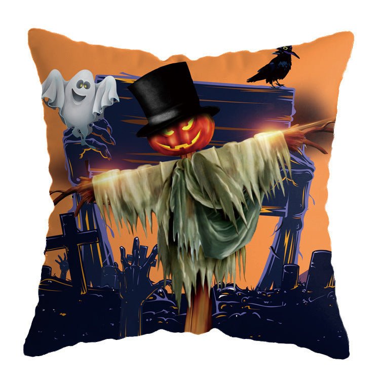 Linen New Skull Halloween Pillow Case Witch Series - 0 - Scribble Snacks