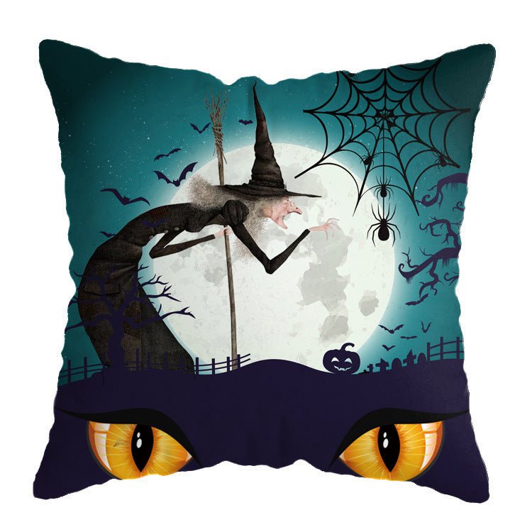 Linen New Skull Halloween Pillow Case Witch Series - 0 - Scribble Snacks