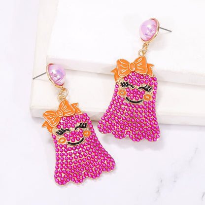 Little Ghost Pearl Personalized Earrings Halloween Ghost Festival - 0 - Scribble Snacks