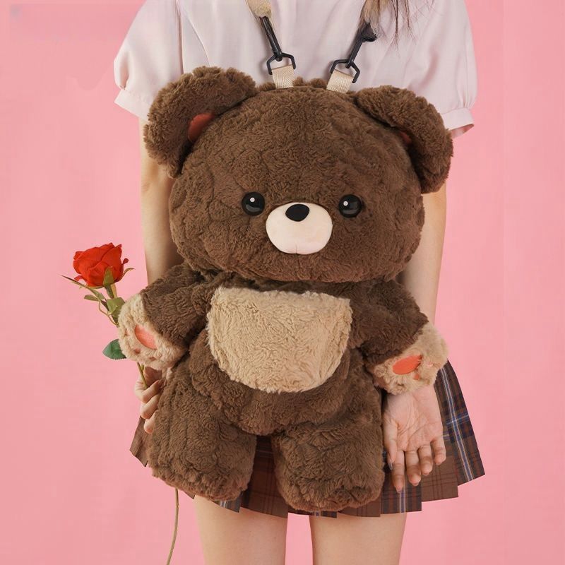 Love Bear Cute Plush Bag Backpack - 0 - Scribble Snacks