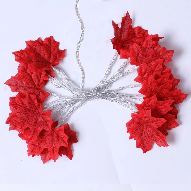 Maple Leaf LED Garland Lights - Halloween - Lanterns & Candle Holders - Scribble Snacks