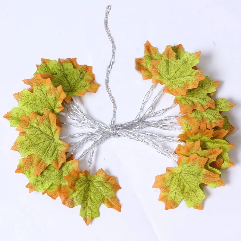 Maple Leaf LED Garland Lights - Halloween - Lanterns & Candle Holders - Scribble Snacks