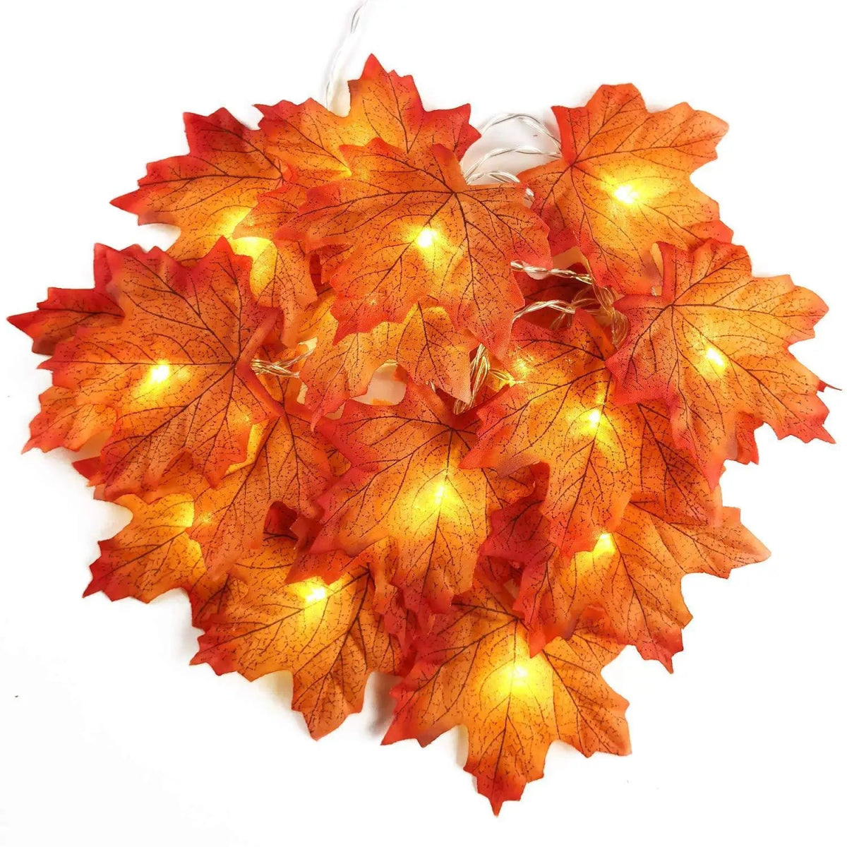 Maple Leaf LED Garland Lights - Halloween - Lanterns & Candle Holders - Scribble Snacks