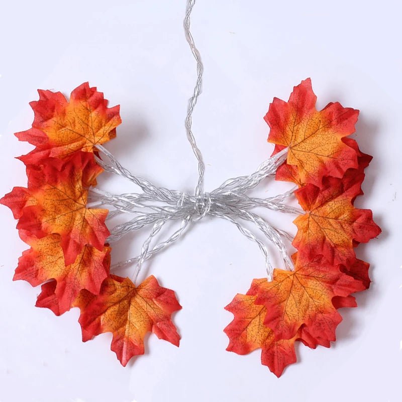 Maple Leaf LED Garland Lights - Halloween - Lanterns & Candle Holders - Scribble Snacks