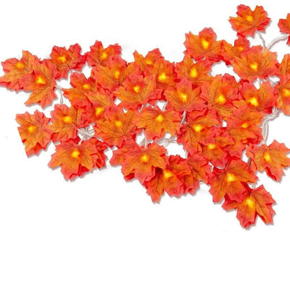 Maple Leaf LED Garland Lights - Halloween - Lanterns & Candle Holders - Scribble Snacks