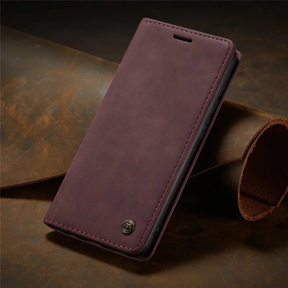 Matte Leather Flip Samsung Wallet Case - Android Cases - Scribble Snacks