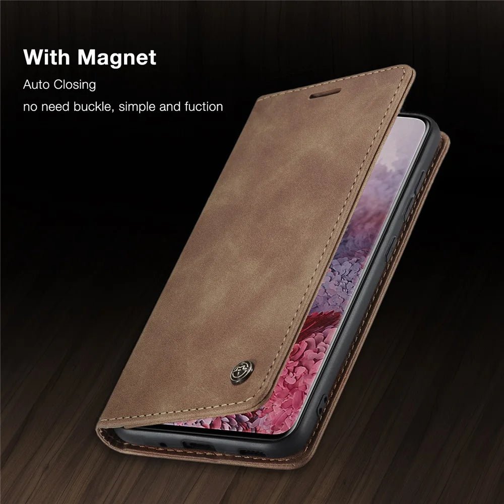 Matte Leather Flip Samsung Wallet Case - Android Cases - Scribble Snacks