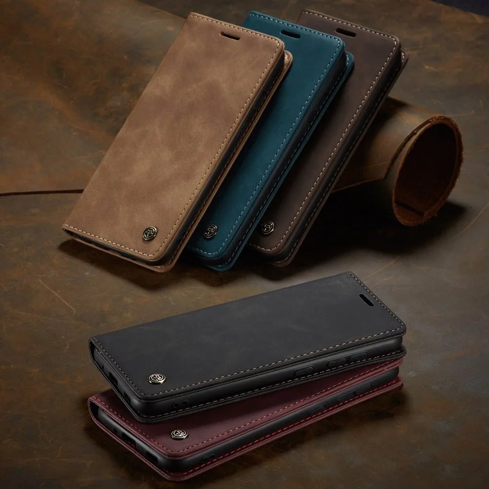 Matte Leather Flip Samsung Wallet Case - Android Cases - Scribble Snacks