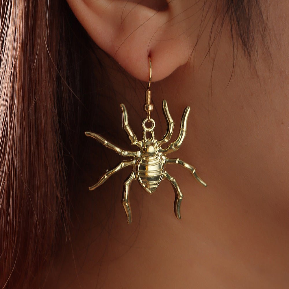 Metal Spider Earrings Halloween Earrings - 0 - Scribble Snacks