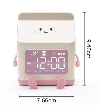 Milk Carton Morning Wake - Up Clock - Lamp / Lighting - Scribble Snacks