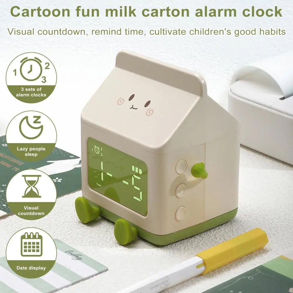 Milk Carton Morning Wake - Up Clock - Lamp / Lighting - Scribble Snacks