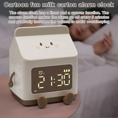 Milk Carton Morning Wake - Up Clock - Lamp / Lighting - Scribble Snacks