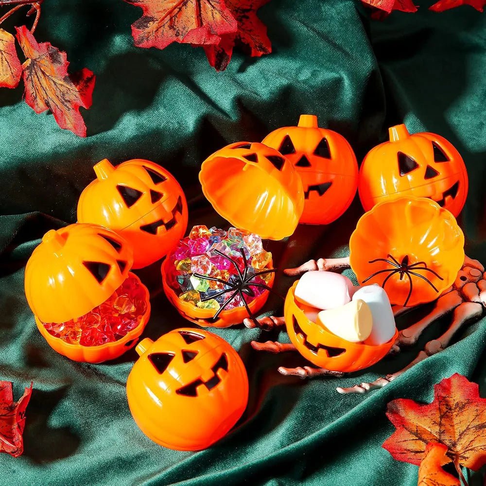 Mini Halloween Pumpkin Gift Boxes - Halloween - Confetti & Table Decorations - Scribble Snacks