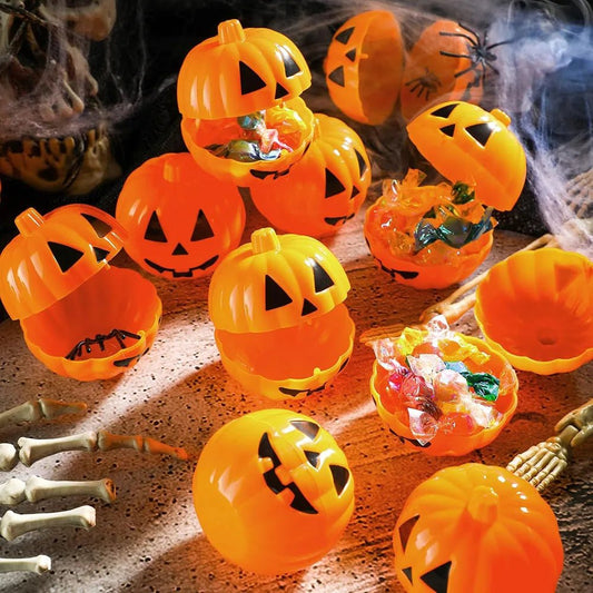 Mini Halloween Pumpkin Gift Boxes - Halloween - Confetti & Table Decorations - Scribble Snacks