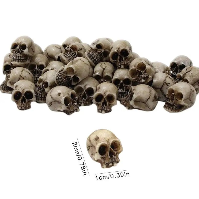 Mini Skull Halloween Set Decor - Halloween - Skeletons & Bones Props - Scribble Snacks