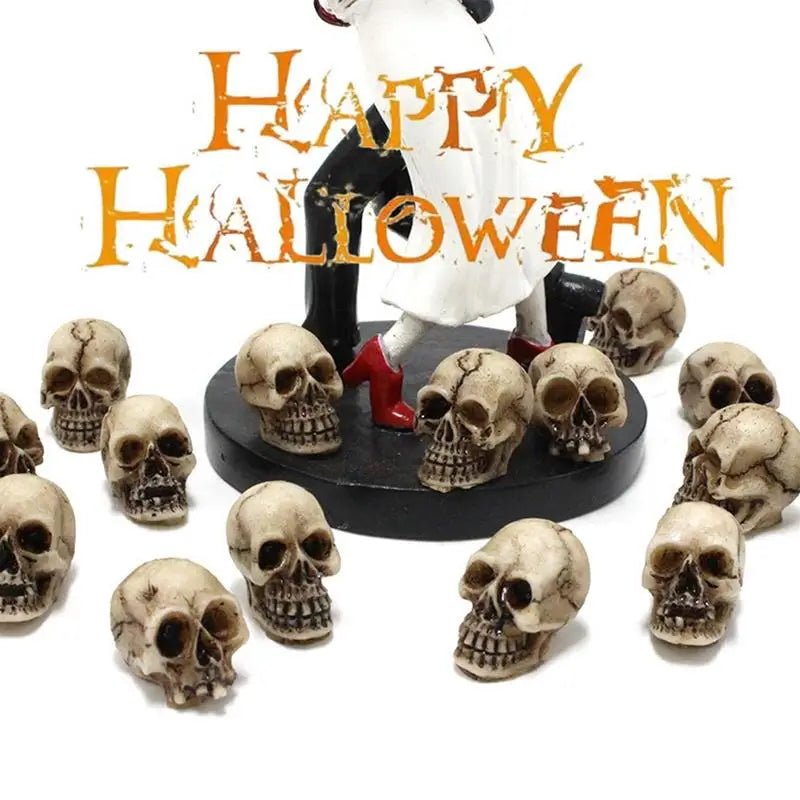 Mini Skull Halloween Set Decor - Halloween - Skeletons & Bones Props - Scribble Snacks