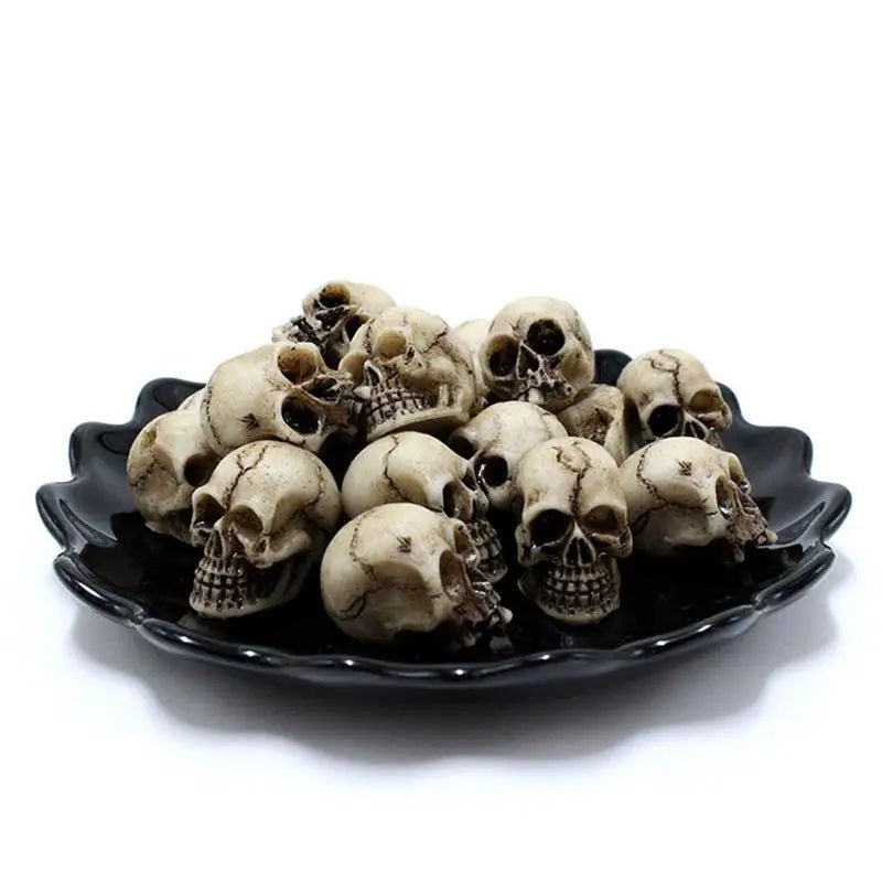 Mini Skull Halloween Set Decor - Halloween - Skeletons & Bones Props - Scribble Snacks