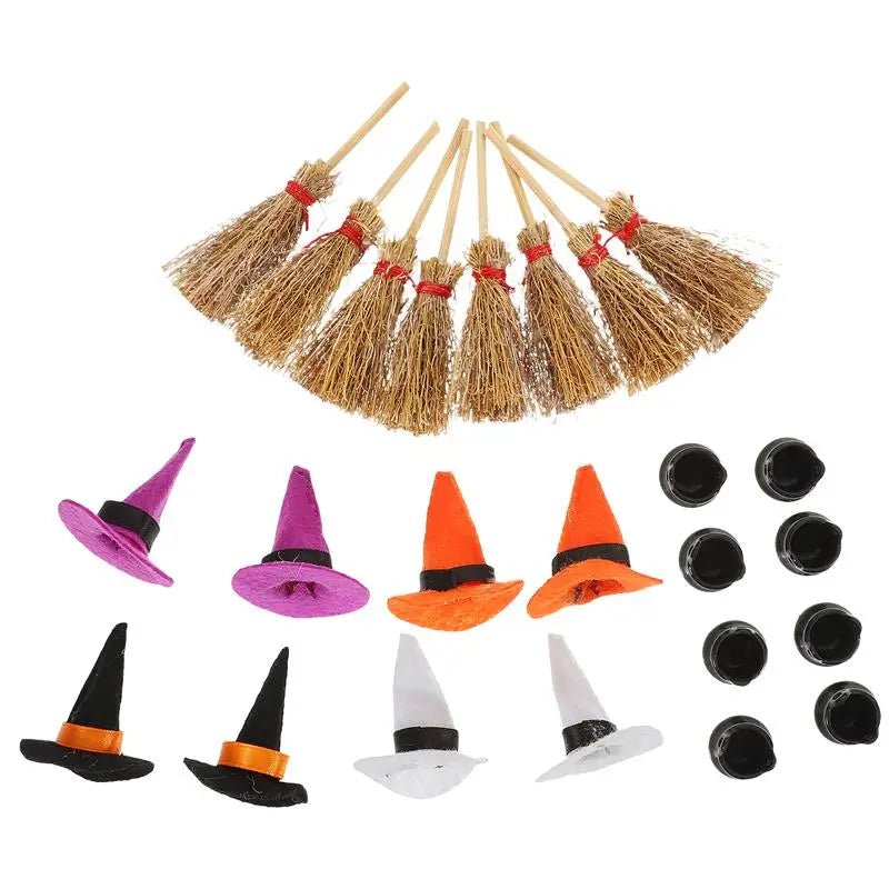 Mini Witch Hat Cauldron Set - Halloween - Clothing Accessories (Necklaces, Vampire Teeth, Pins, Headwear) - Scribble Snacks