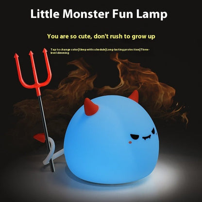 Monster Small Night Lamp Rechargeable Halloween Atmosphere Silicone Pat Lamp - 0 - Scribble Snacks