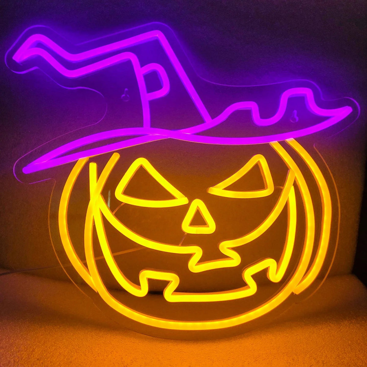 Neon Pumpkin Halloween Light - Halloween - LED Lighting & Neon Signs - Scribble Snacks