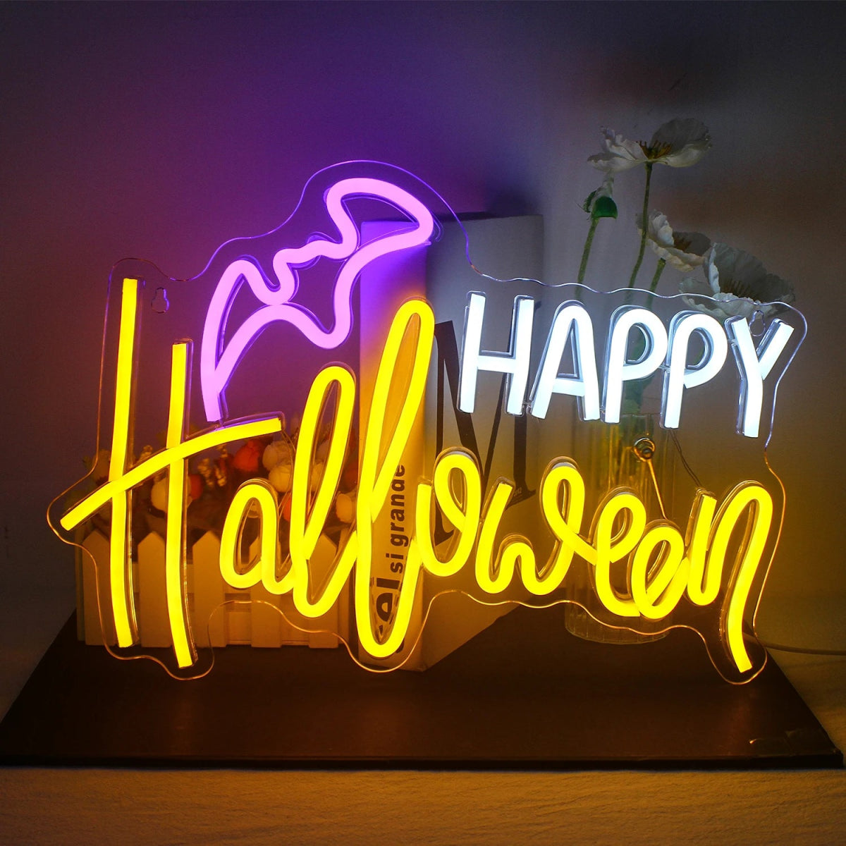 Neon Pumpkin Halloween Light - Halloween - LED Lighting & Neon Signs - Scribble Snacks