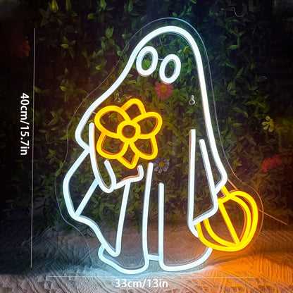 Neon Pumpkin Halloween Light - Halloween - LED Lighting & Neon Signs - Scribble Snacks