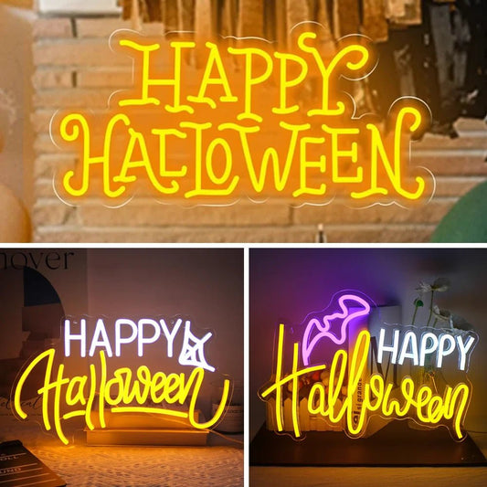 Neon Pumpkin Halloween Light - Halloween - LED Lighting & Neon Signs - Scribble Snacks