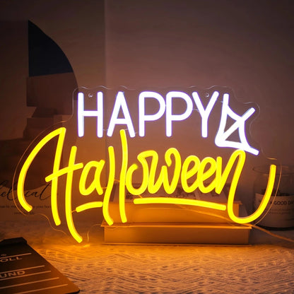 Neon Pumpkin Halloween Light - Halloween - LED Lighting & Neon Signs - Scribble Snacks