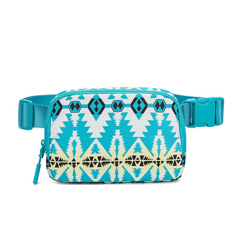 New Bohemian Print Waist Bag With Adjustable Shoulder Strap Fashion Casual Outdoor Running Crossbody Bag For Women - 4 - Scribble Snacks