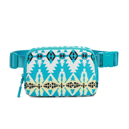 New Bohemian Print Waist Bag With Adjustable Shoulder Strap Fashion Casual Outdoor Running Crossbody Bag For Women - 4 - Scribble Snacks