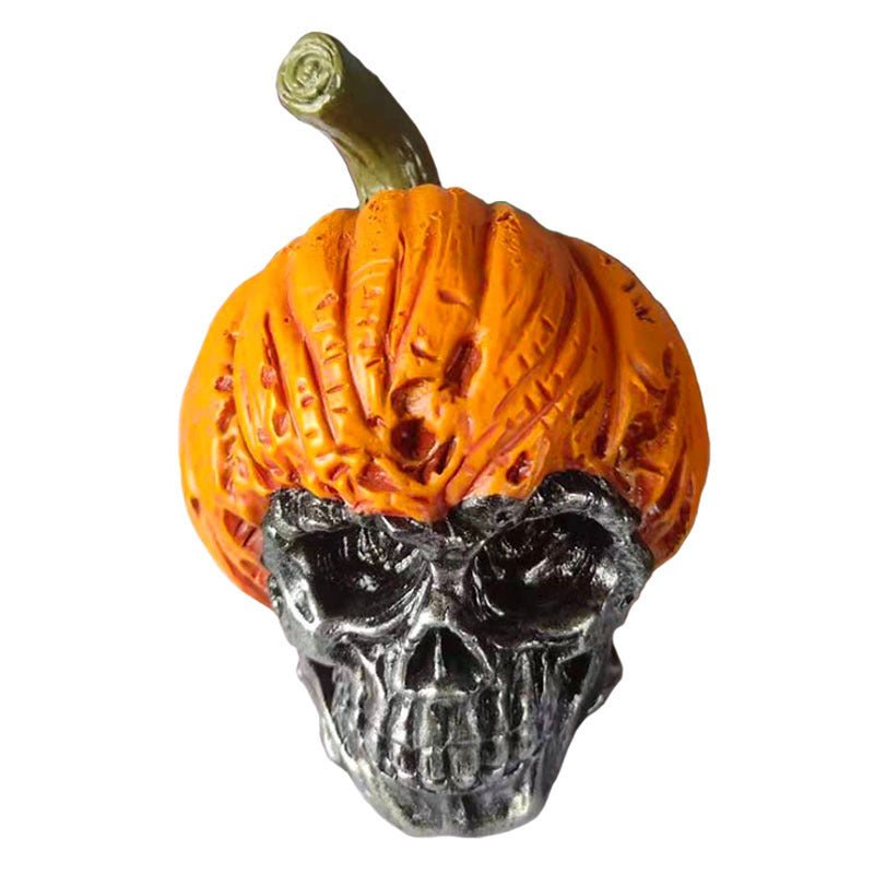 New Evil Pumpkin Skull Halloween Resin Ornament - 0 - Scribble Snacks