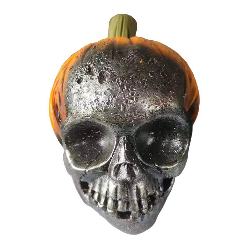 New Evil Pumpkin Skull Halloween Resin Ornament - 0 - Scribble Snacks