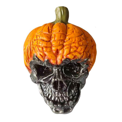 New Evil Pumpkin Skull Halloween Resin Ornament - 0 - Scribble Snacks