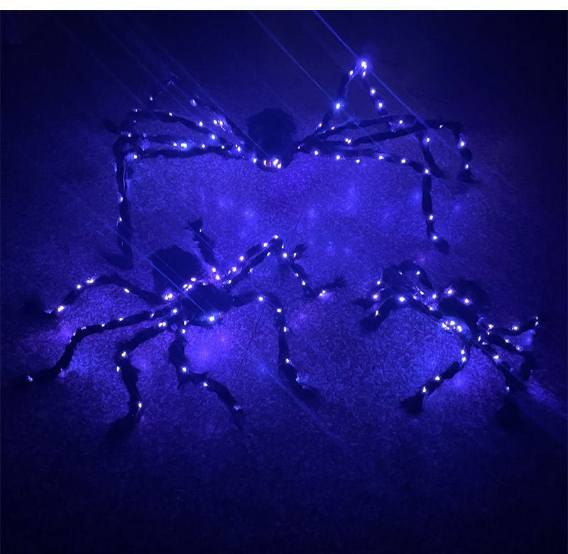 New Halloween Glowing Plush Spider Decoration Prop - 0 - Scribble Snacks