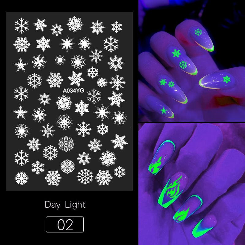 New Halloween Party Luminous Adhesive Nail Stickers - 0 - Scribble Snacks