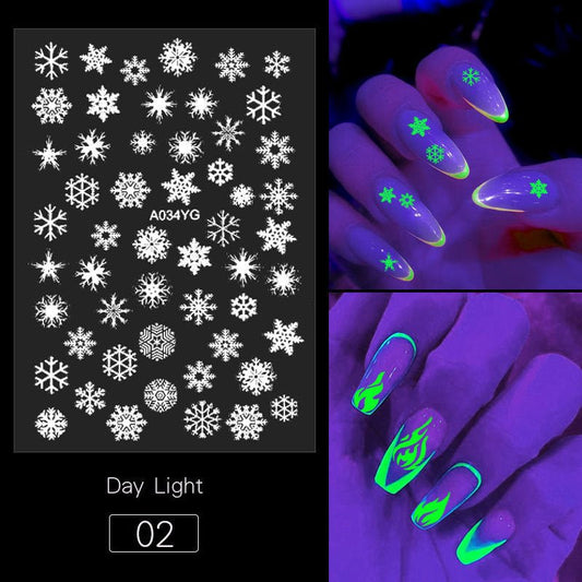 New Halloween Party Luminous Adhesive Nail Stickers - 0 - Scribble Snacks