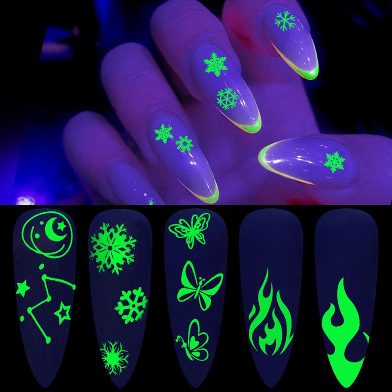 New Halloween Party Luminous Adhesive Nail Stickers - 0 - Scribble Snacks