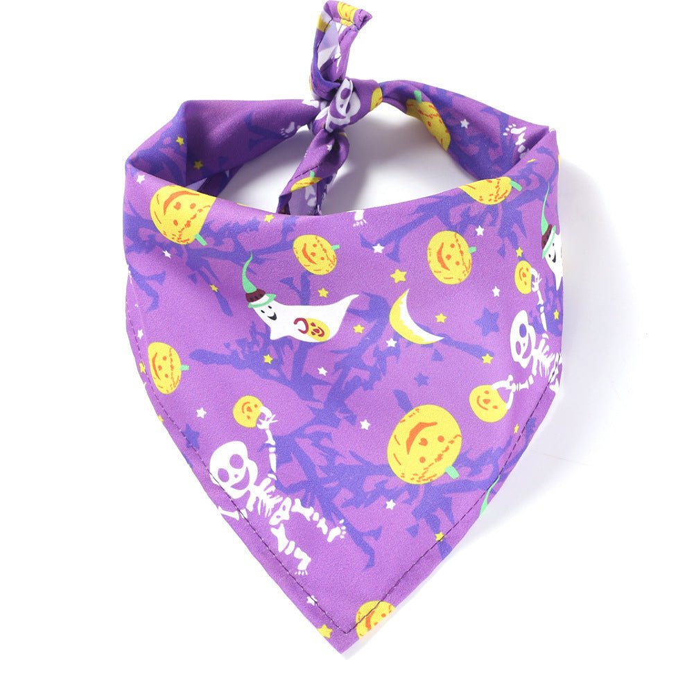 New Halloween Pet Drool Dog Triangle Scarf - 0 - Scribble Snacks